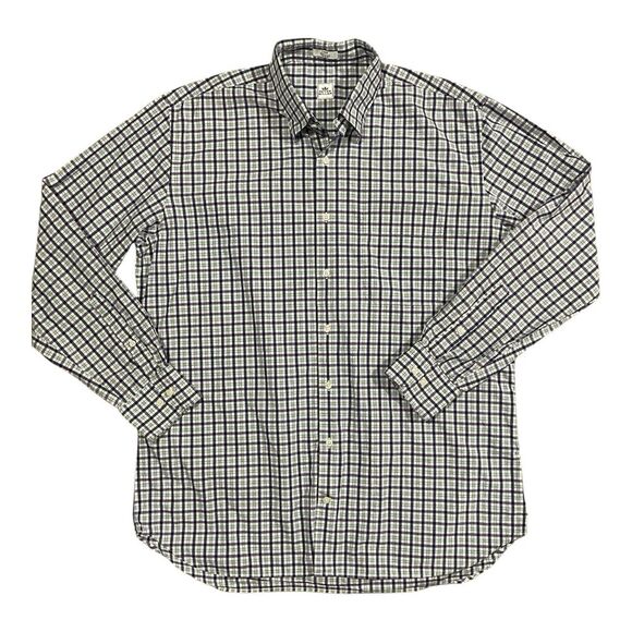 Peter Millar Other - Peter‎ Millar Crown Shirt Mens Large Purple Check Cotton Button Up